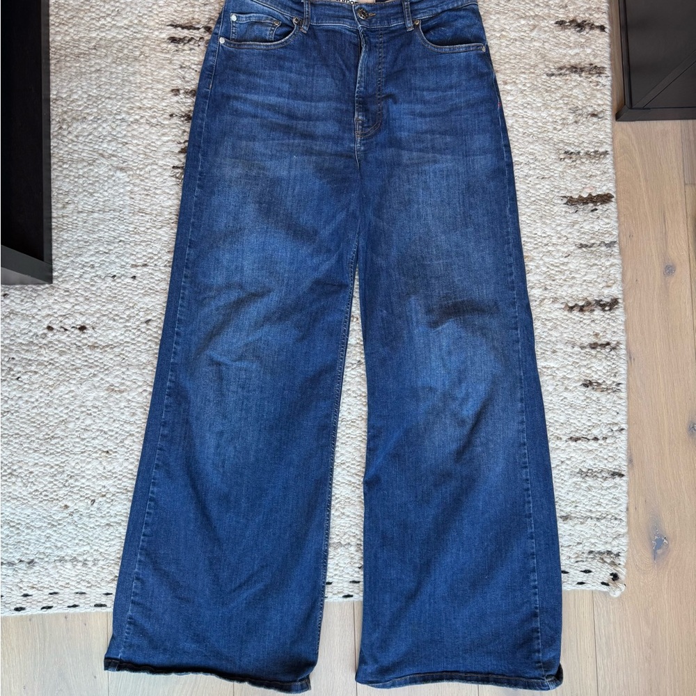 Tomorrow Blue Flare Wide Leg Jeans